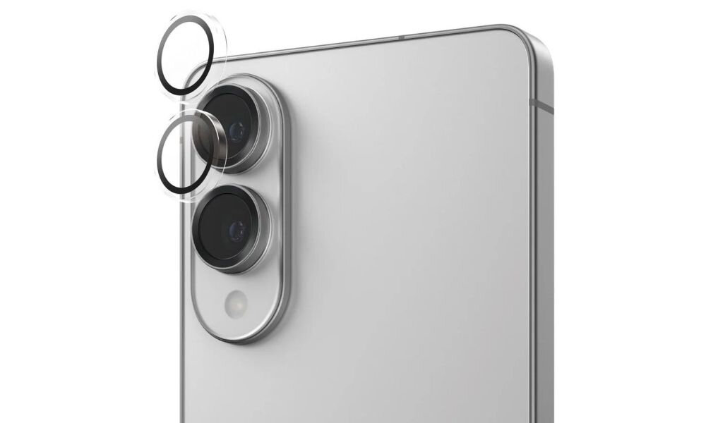 Szkło hartowane na obiektyw PANZERGLASS Hoops Lens do Samsung Galaxy S25 Edge Przeźroczysty szklo z bialym tlem, ochrona, ekran, niezawodnosc