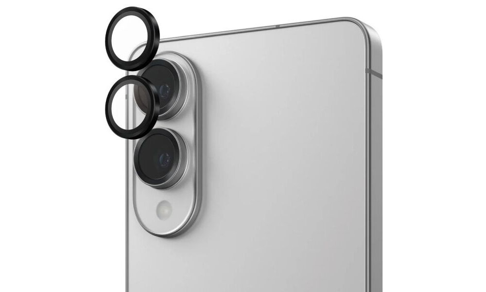 Szkło hartowane na obiektyw PANZERGLASS Lens Protector do Samsung Galaxy S25 Edge Czarny - szklo na bialym tle