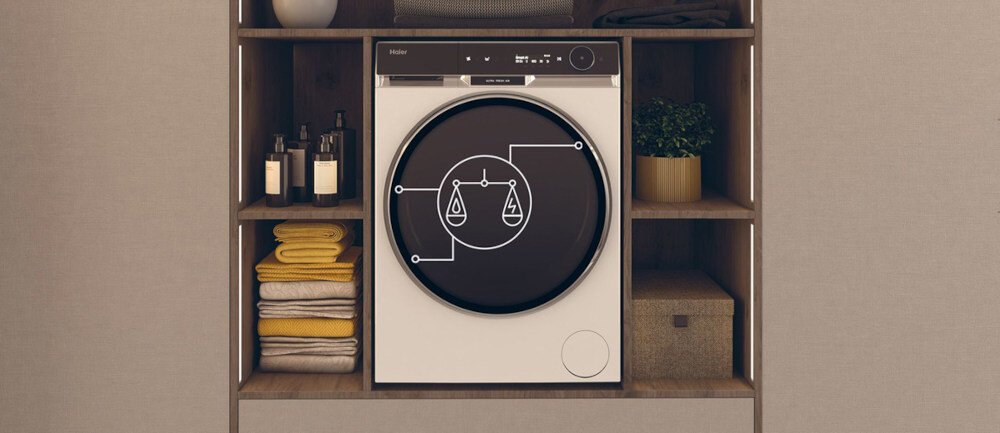 PRALKA HAIER X11 HW100-BD14397U1S ULTRA FRESH AIR automatyka wagowa ważenie dostosowanie ilość wody