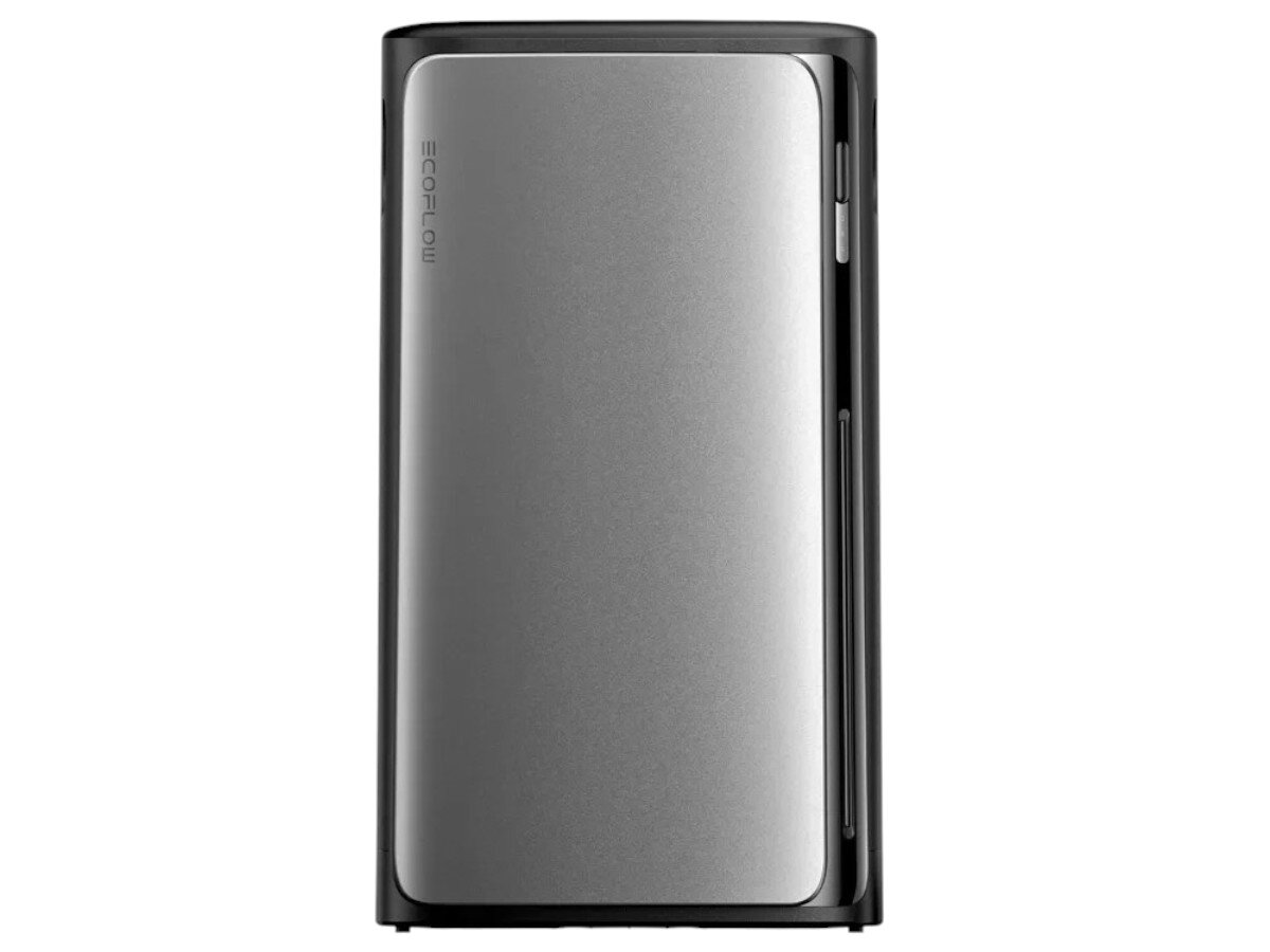 Magazyn energii ECOFLOW Stream Pro 800W, energia, dom, oszczędność, bezpieczeństwo, Przód urządzenia z logo EcoFlow Stream Pro, zaokrąglone krawędzie, estetyczny design.