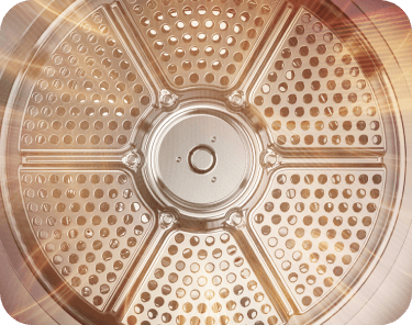 Technologia 360° w suszarce Samsung – równomierne suszenie i skuteczne usuwanie wilgoci z każdego zakamarka.