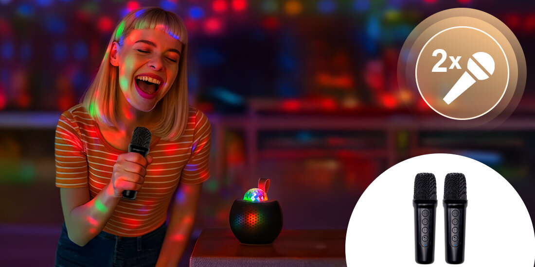 Zestaw karaoke MUSICMATE MM-SC150-B GLEAMSTAR - Muzyka zawsze w zasięgu