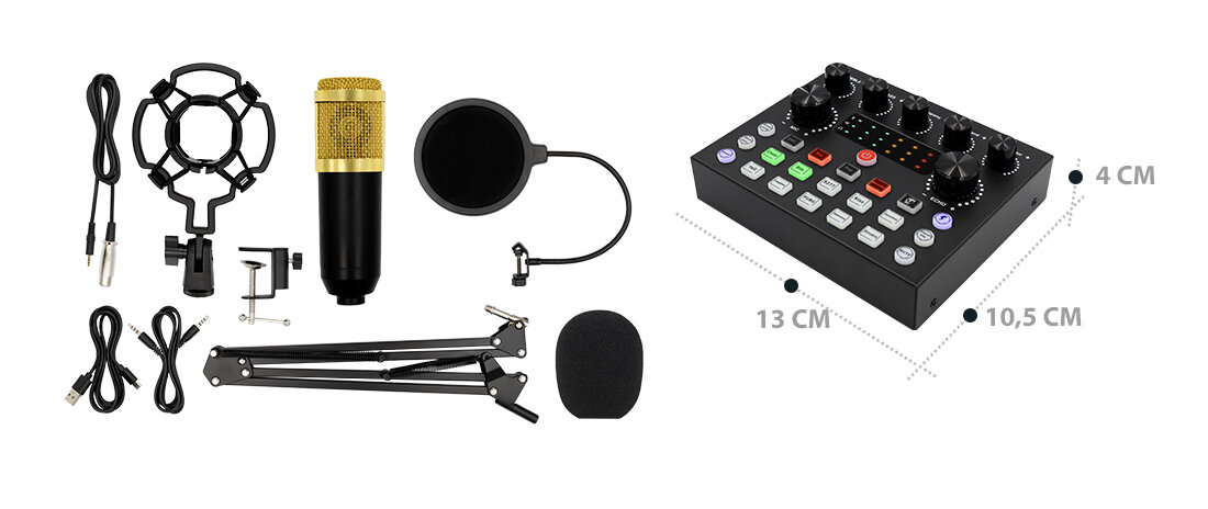 Zestaw do streamingu i karaoke MUSICMATE MM-SD150 LiveMix — zestaw