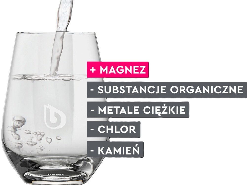 Wkład filtrujący Mineralizowana Magnezem Woda BWT 3 szt. woda magnezowana, wygoda, zdrowie, troska o planetę