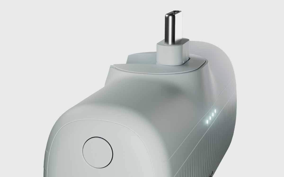 Powerbank SBS EcoPower moc ładowania 10 W szybkie ładowanie Zoptymalizowany przepływ energii - powerbank od boku, widoczne kropki od stanu baterii