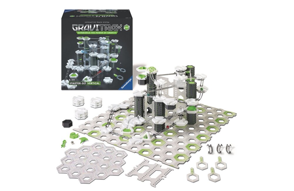 Gra logiczna RAVENSBURGER Gravitrax Pro Zestaw startowy zabawa elementy zasady edukacyjna budowanie konstrukcja