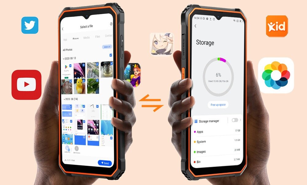 Blackview BV4800 Pro aplikacje terenowe Torch Compass SoundMeter HeightMeasure system