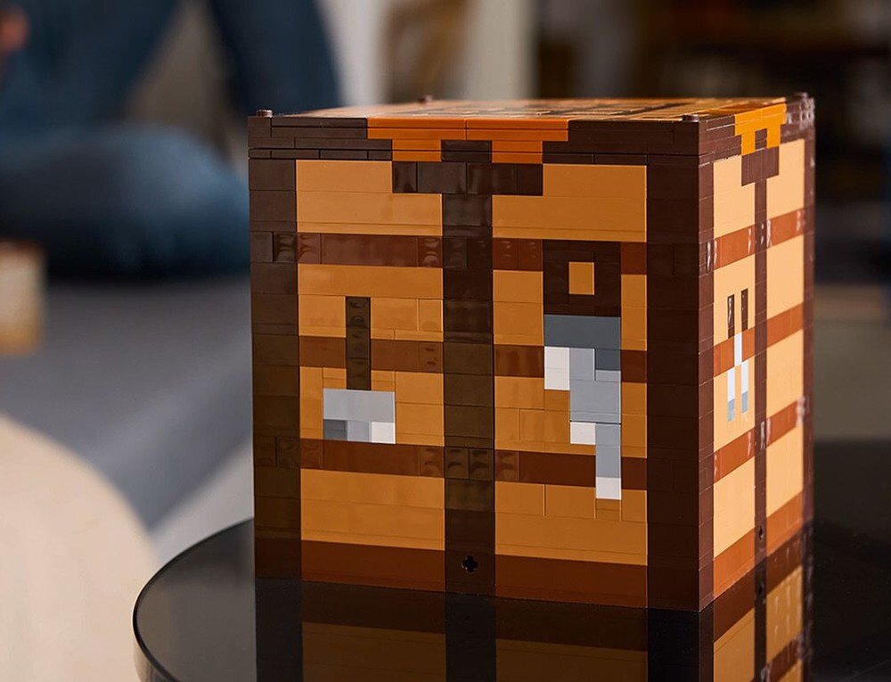 LEGO 21265 Minecraft Stół warsztatowy  pięć minimodułów 