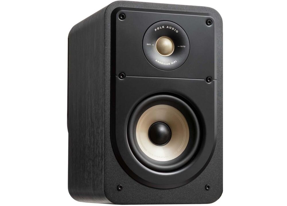 Czarny głośnik z widocznym logo \'POLK AUDIO\' oraz napisem \'AMERICAN HIFI\'.