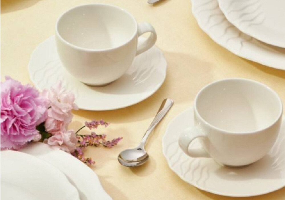 Zestaw filiżanek GERLACH Celestia  (12 elementów) Wysoka jakość porcelany dobry wybór wykonanie porcelana kolor kości słoniowej kolorystyka wysoka jakość naturalne surowce