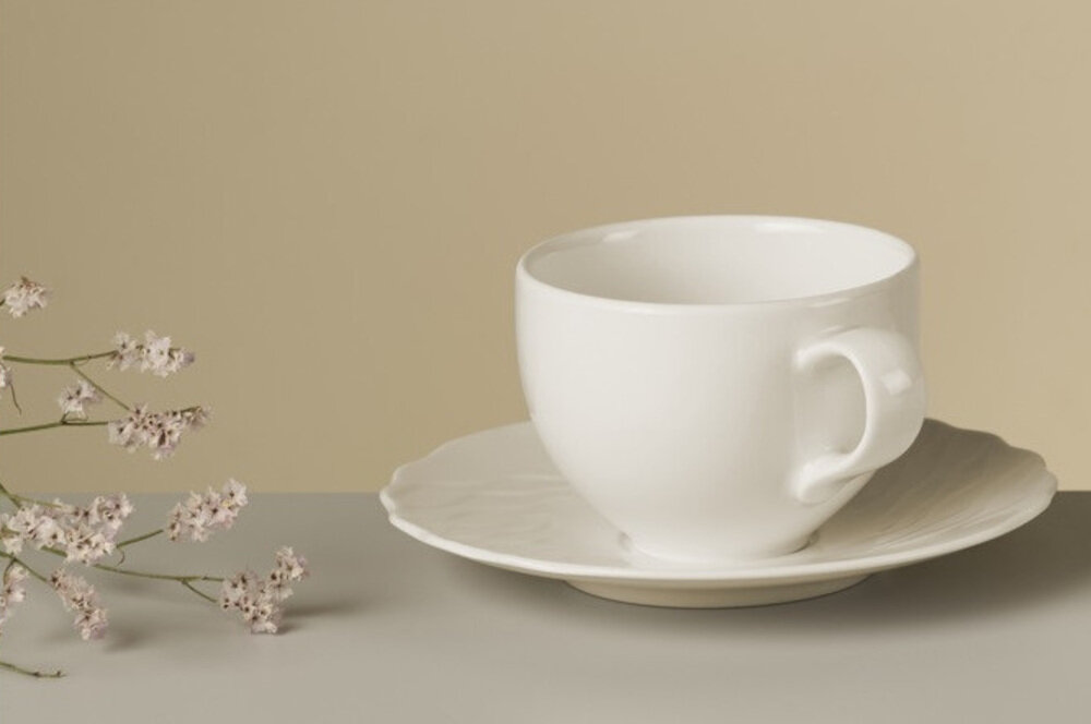 Zestaw filiżanek GERLACH Celestia  (12 elementów) Elegancki design subtelny relief detale serwowanie herbata kawa gorąca czekolada