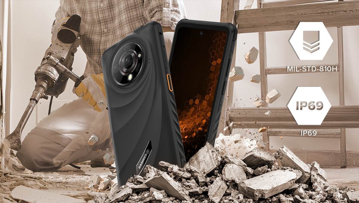 Smartfon MYPHONE Hammer Iron 6  certyfikat IP69 wojskowy standard MIL-STD-810H szkło Panda Glass 