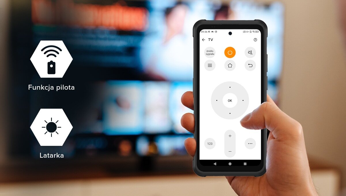 Smartfon MYPHONE Hammer Iron 6 narzędzia latarka 120 lumenów IR Blaster HAMMER Tools  