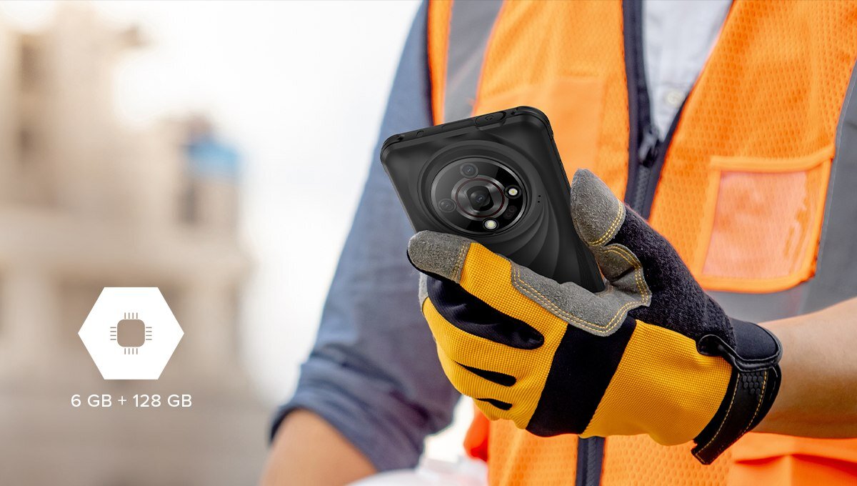 Smartfon MYPHONE Hammer Iron 6 8-rdzeniowy procesor MediaTek 6 GB RAM 128 GB pamięci wewnętrznej Android 14