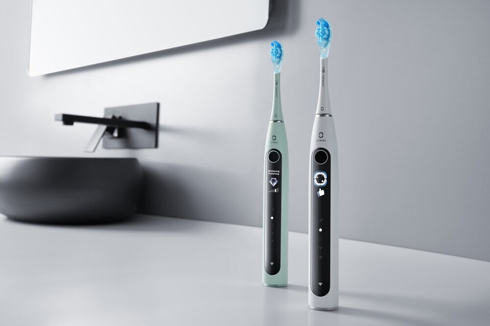 Szczoteczka soniczna OCLEAN X Pro 20 Miętowy duża wydajność, bez ładowania, codzienne mycie, rutyna