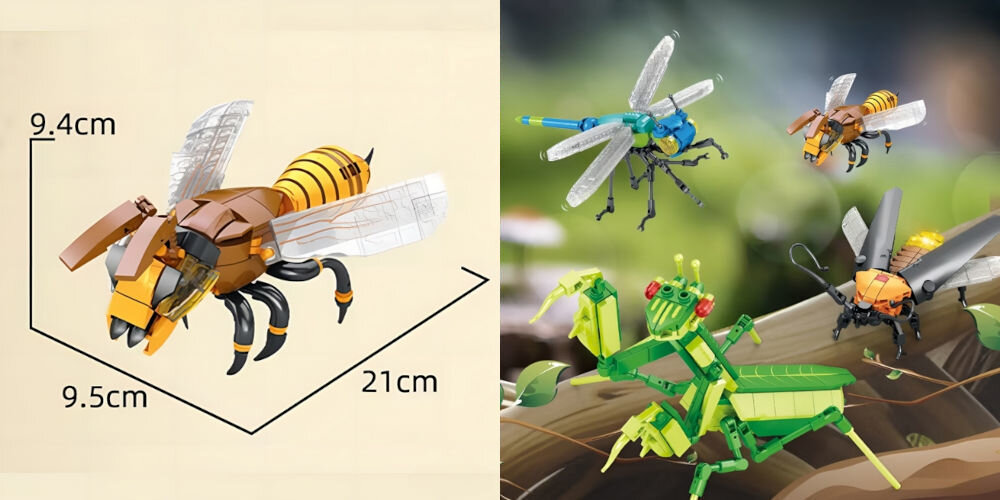 Klocki plastikowe QBI Insect world Osa C0633-1 kolekcja owadów świetlik