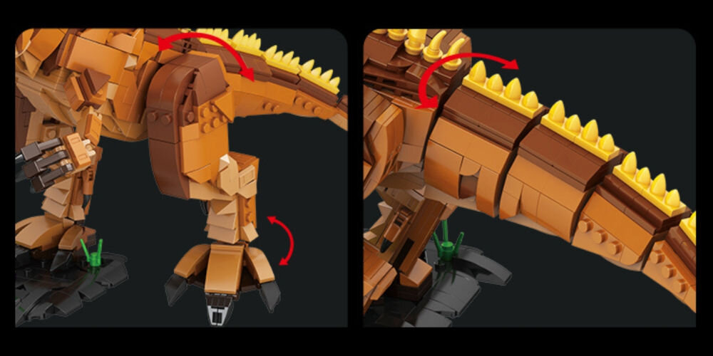 Klocki plastikowe QBI Giganotosaurus FC6255 wizualizacja ruchomy ogon ruchoma łapa do zabawy do dekoracji