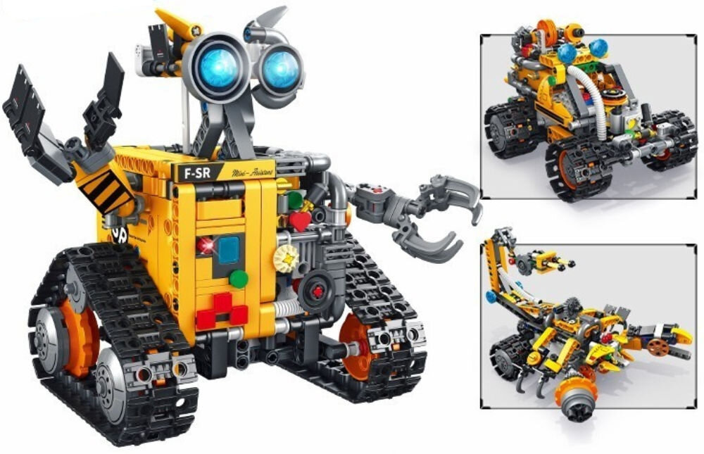 Klocki plastikowe QBI RC Przyjazny Robot FC9014 trzy różne modele ruchome elementy zdalne sterowanie