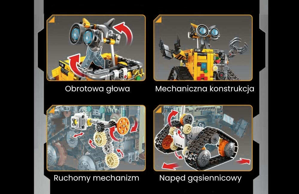 Klocki plastikowe QBI RC Przyjazny Robot FC9014 zestaw 3w1 zdalne sterowanie ruchome elementy