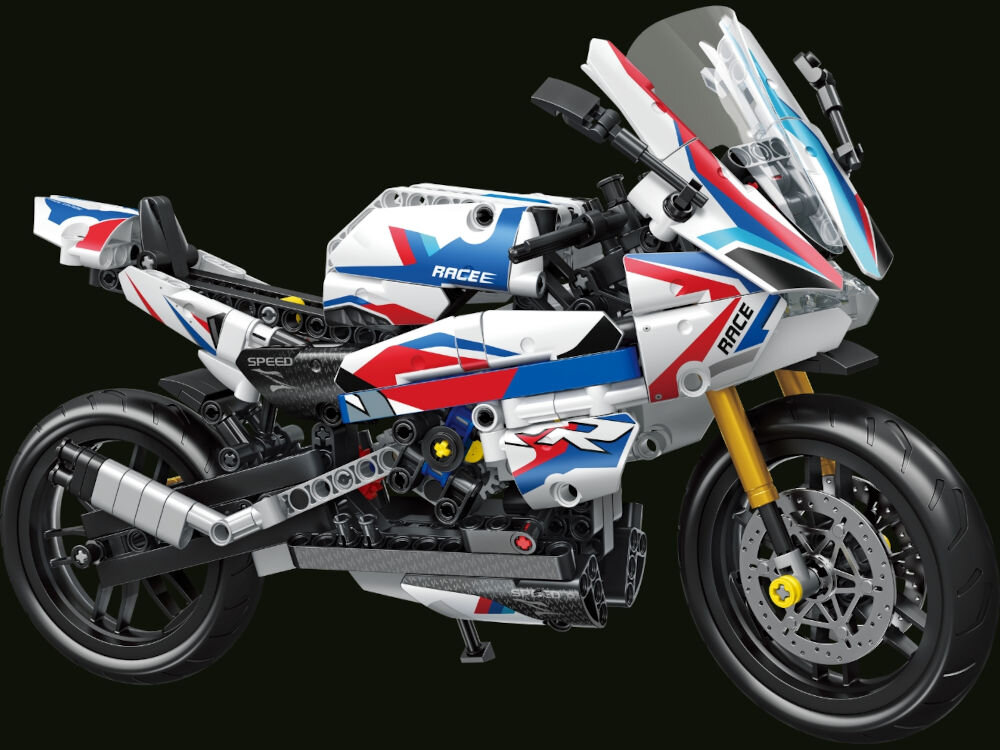 Klocki plastikowe QBI Turystyczny motocykl FC9301 motor MotoGP i robot bojowy model 2w1