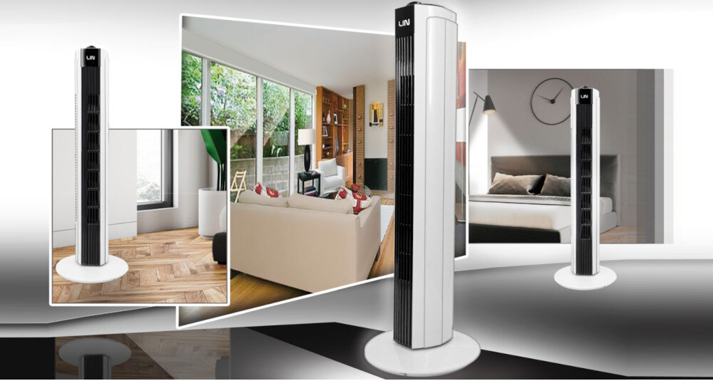 WENTYLATOR LIN LI32TF01WH - BIAŁY KOLUMNOWY elegancki regulacja temperatury funkcjonalny moc design skuteczne wydajne chłodzenie