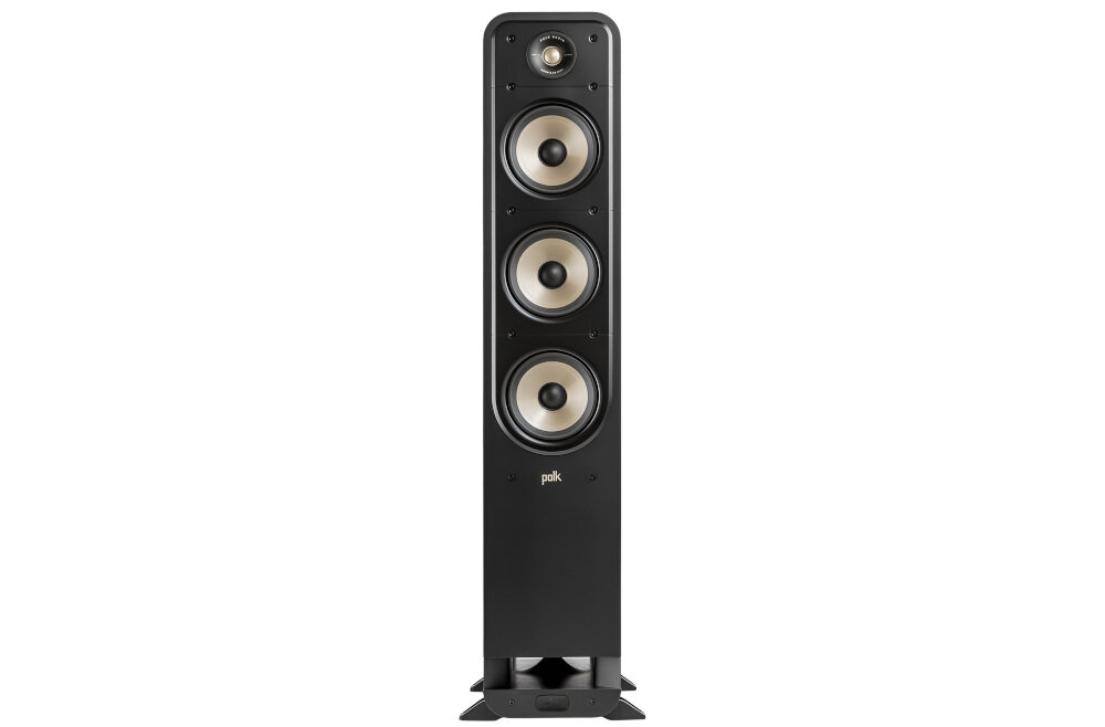 Kino domowe DENON AVR-X1800 + POLK AUDIO Signature elite ES60 + ES15 + ES35C -DENON AVR-X1800 + POLK AUDIO – kompatybilność z Alexa, Google Assist, HomePod, kolumna przednia od frontu na białym tle
