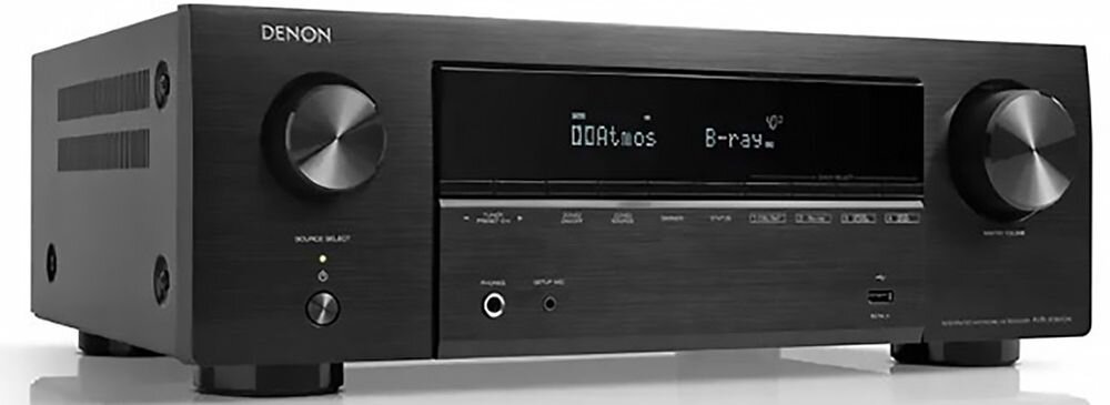 Zestaw kina domowego DENON AVR-X1800 + POLK AUDIO XT60/XT15/XT30C, Bluetooth, Wi-Fi, AirPlay 2, Spotify, Tidal, radio internetowe, amplituner na białym tle