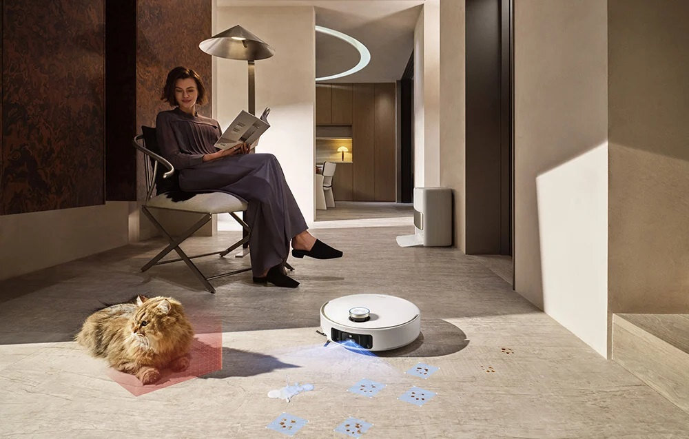 Robot sprzątający MOVA V50 Ultra Complete Biały orientacja w przestrzeni system nawigacji FlexiRise™ SmartSight AI 200 typów przeszkód porządek w całym domu