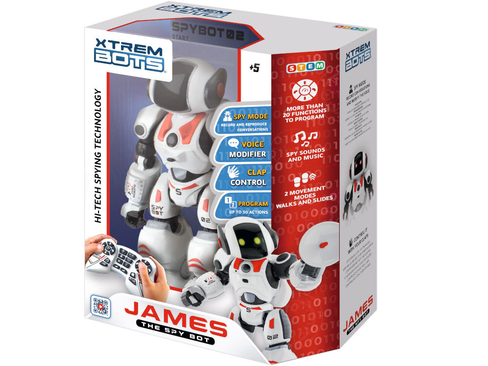 Zabawka interaktywna XTREM BOTS James The Spy Bot w opakowaniu