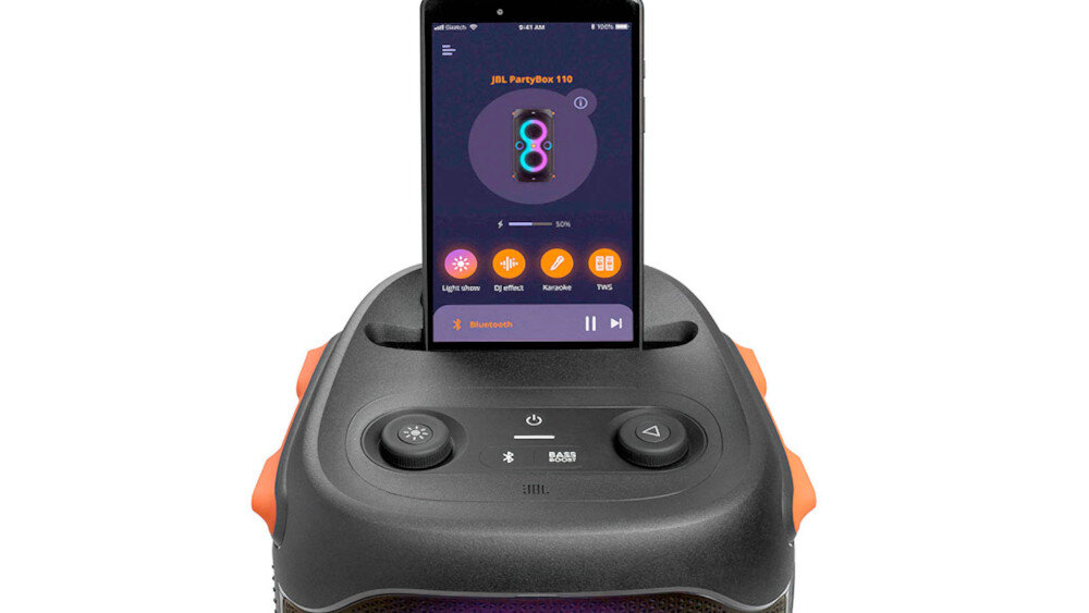 Power audio JBL PartyBox 110 - aplikacja