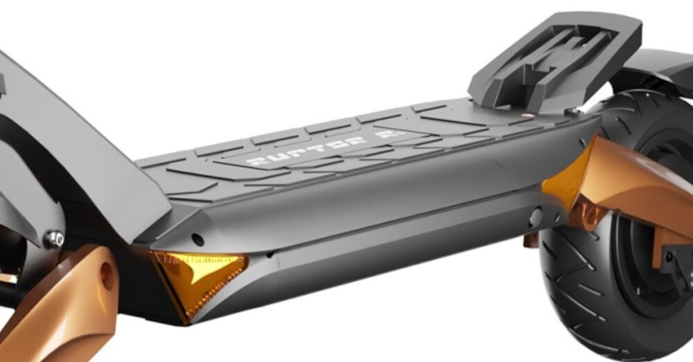 Hulajnoga elektryczna RUPTOR R3 V3 Miedziany zbudowana zgodnie z najwyzszymi standardami bezpieczenstwa i produkcji maksymalna stabilnosc i komfort jazdy konstrukcja masywna pancerna aluminiowa bardzo trwala odporna na korozje duzy antyposlizgowy poklad nosnosc do 150 kg