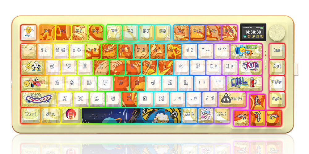 REDRAGON Flekact podświetlenie RGB różne efekty świetlne i kolory dedykowanego pokrętła lub oprogramowania