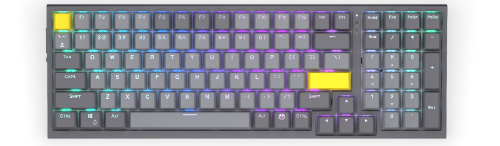 Klawiatura ENDORFY Celeris 1800 prezentacja klawiatury na białym tle 100 klawiszy blok numeryczny gry codzienna praca zestaw funkcji