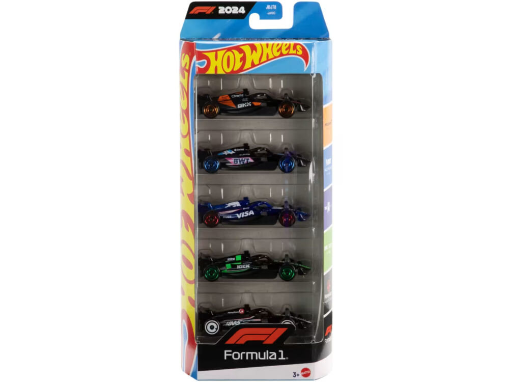 Samochód Hot Wheels Formuła 1 Race Team JGF58 (5 szt.) samochodziki w opakowaniu