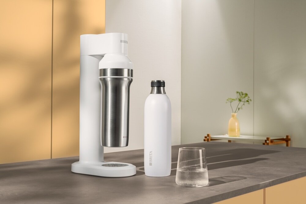 Saturator BRITA SodaTrio Biały dbanie o planete, bez plastiku
