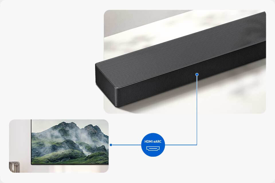 960x640 hw-qs700f connectivity others hdmi earc pc-1 Prezentacja funkcji HDMI eARC w soundbarze Samsung Q700F. Soundbar dostępny w sklepach X-Kom.