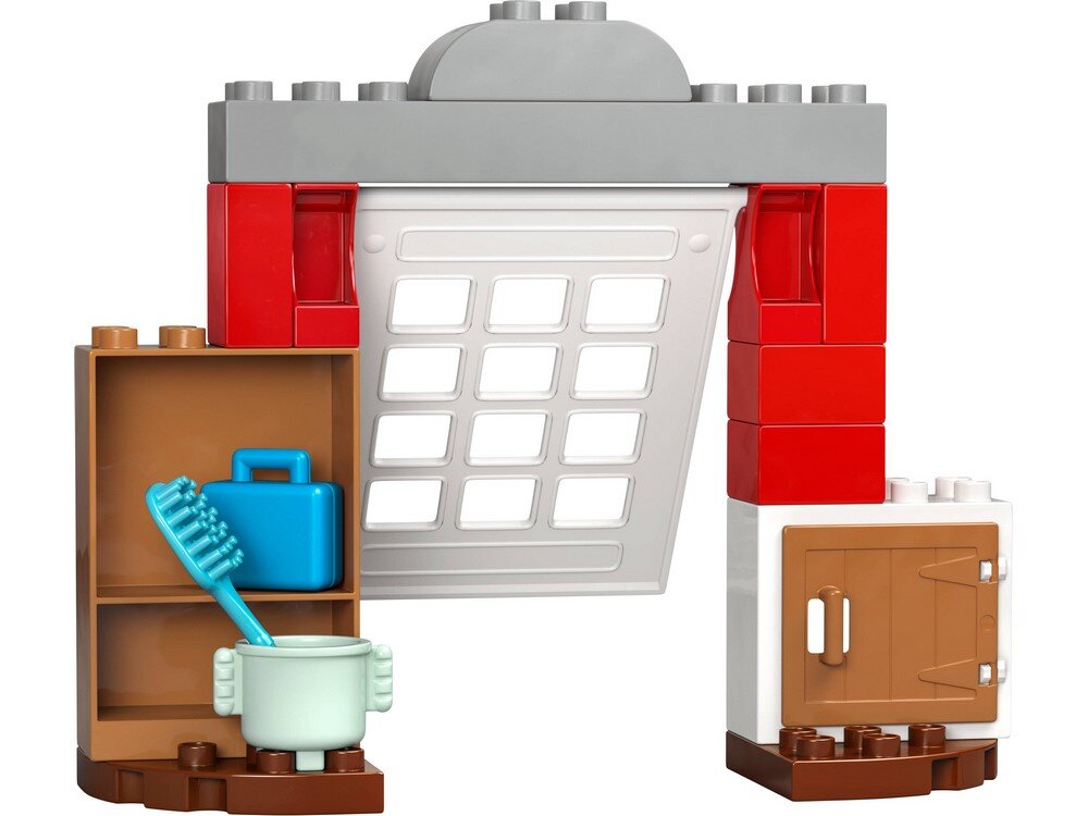 LEGO 10456 DUPLO Disney Wizyta McQueena w warsztacie Wójta 19 cm wysokości, 48 cm szerokości i 12 cm głębokości