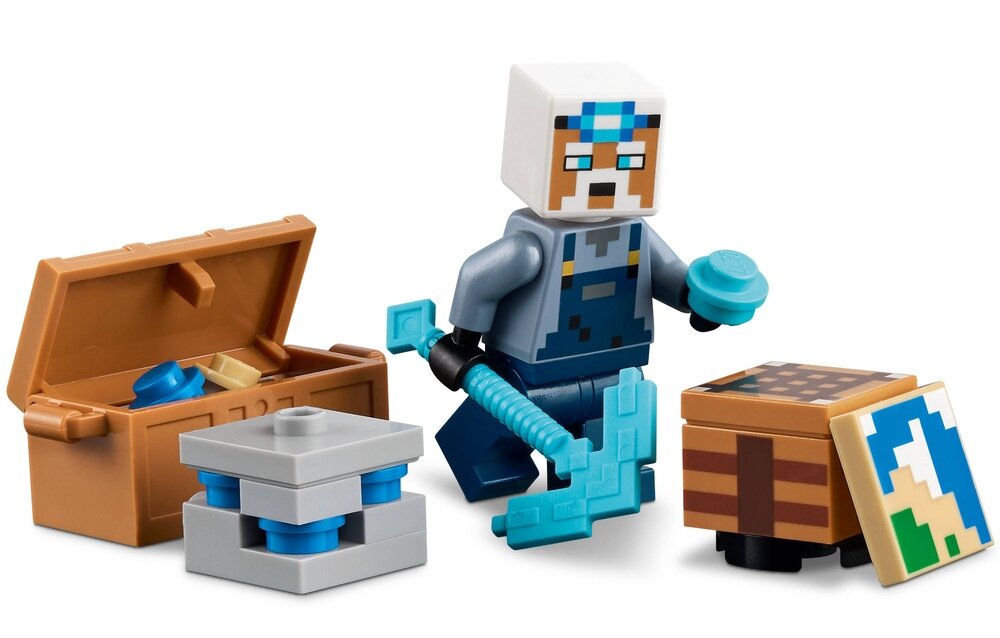LEGO 21277 Minecraft Kilofowa kopalnia trzy minifigurki figurka małego niedźwiedzia polarnego