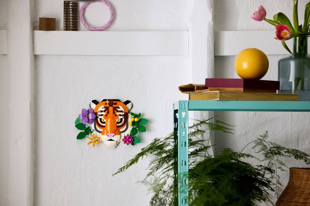 LEGO 31217 Art Kolekcja zwierząt - tygrys LEGO Botanicals kwiaty