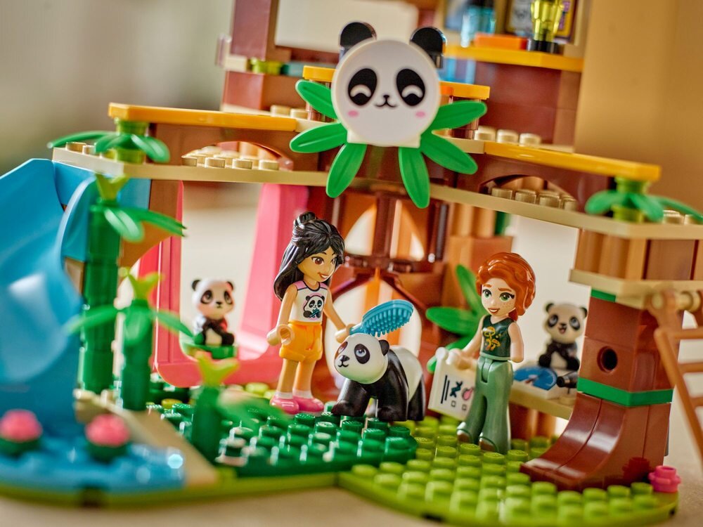 LEGO 42648 Friends Opieka nad pandami w rezerwacie Quad domek na drzewie
