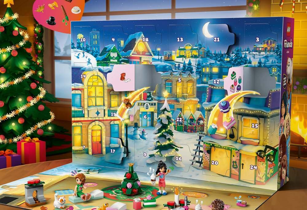 LEGO 42668 Friends Kalendarz adwentowy na 2025 rok 24 dni grudnia  pisanie listu do Świętego Mikołaja