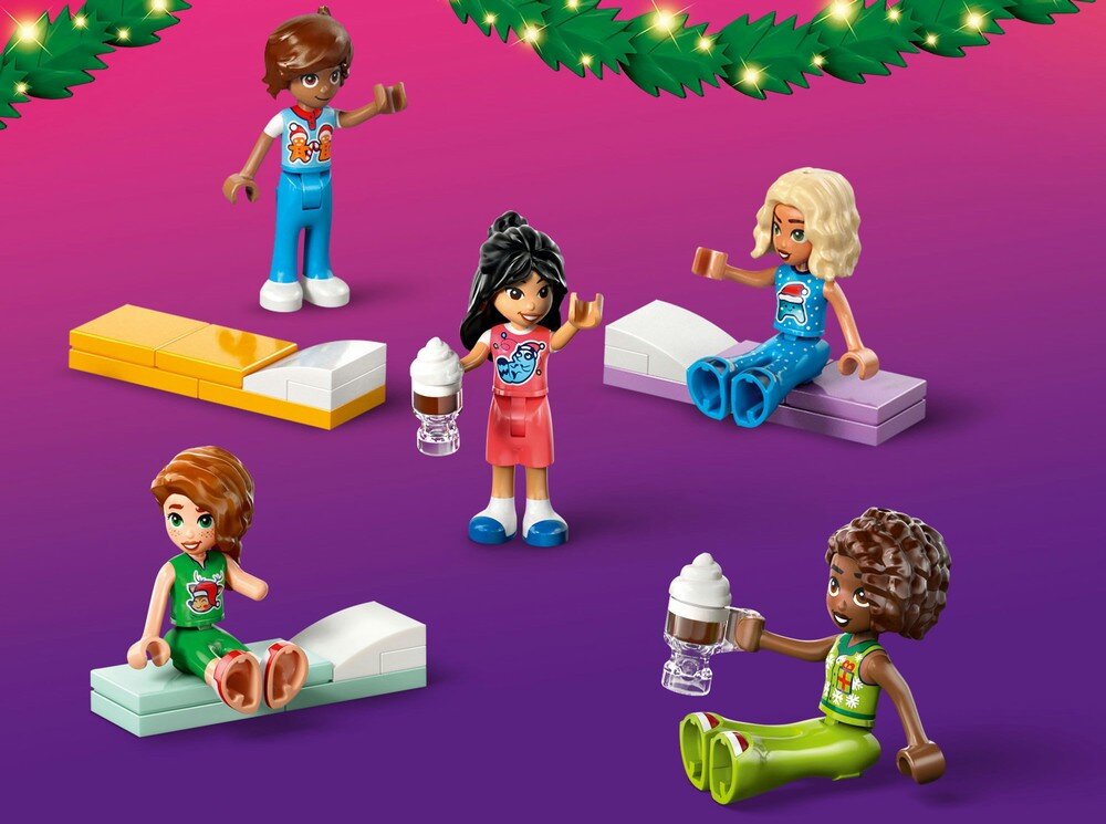 LEGO 42668 Friends Kalendarz adwentowy na 2025 rok pięć pudełek z prezentami  