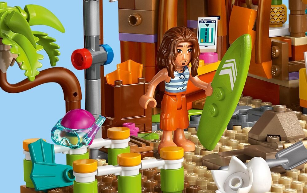 LEGO 42673 Friends Rodzinne wakacje na plaży detale szczegóły deska lody