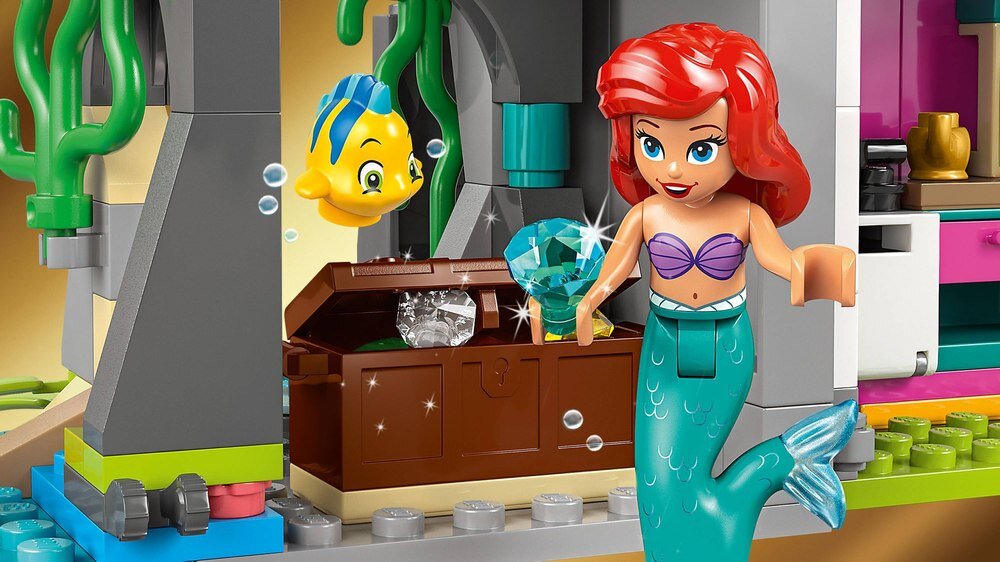 LEGO 43267 Disney Princess Zamek księżniczek i królewskie zwierzaki  prezent detale zamku