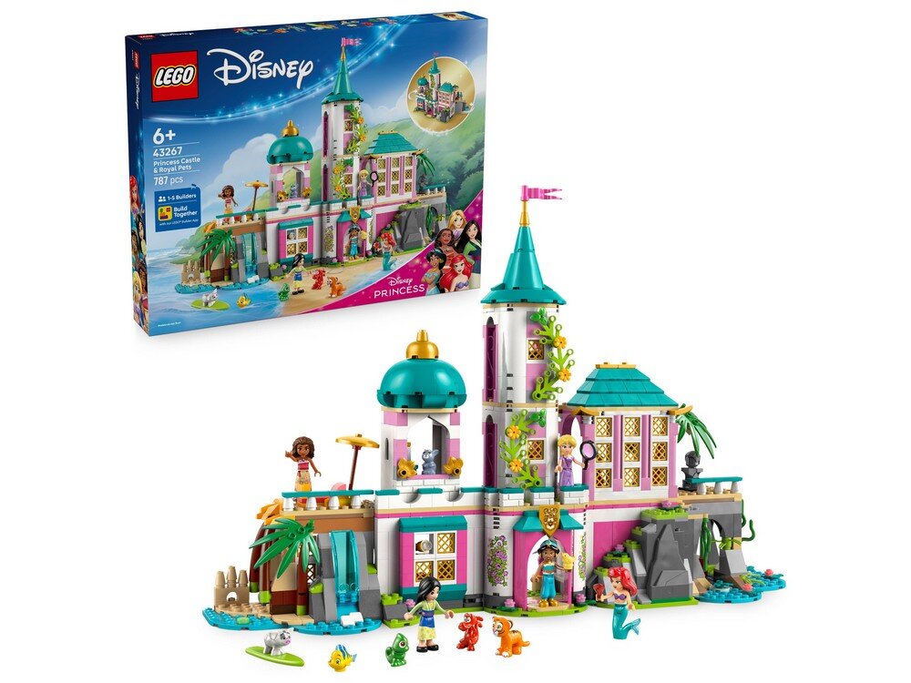 LEGO 43267 Disney Princess Zamek księżniczek i królewskie zwierzaki  Zestaw