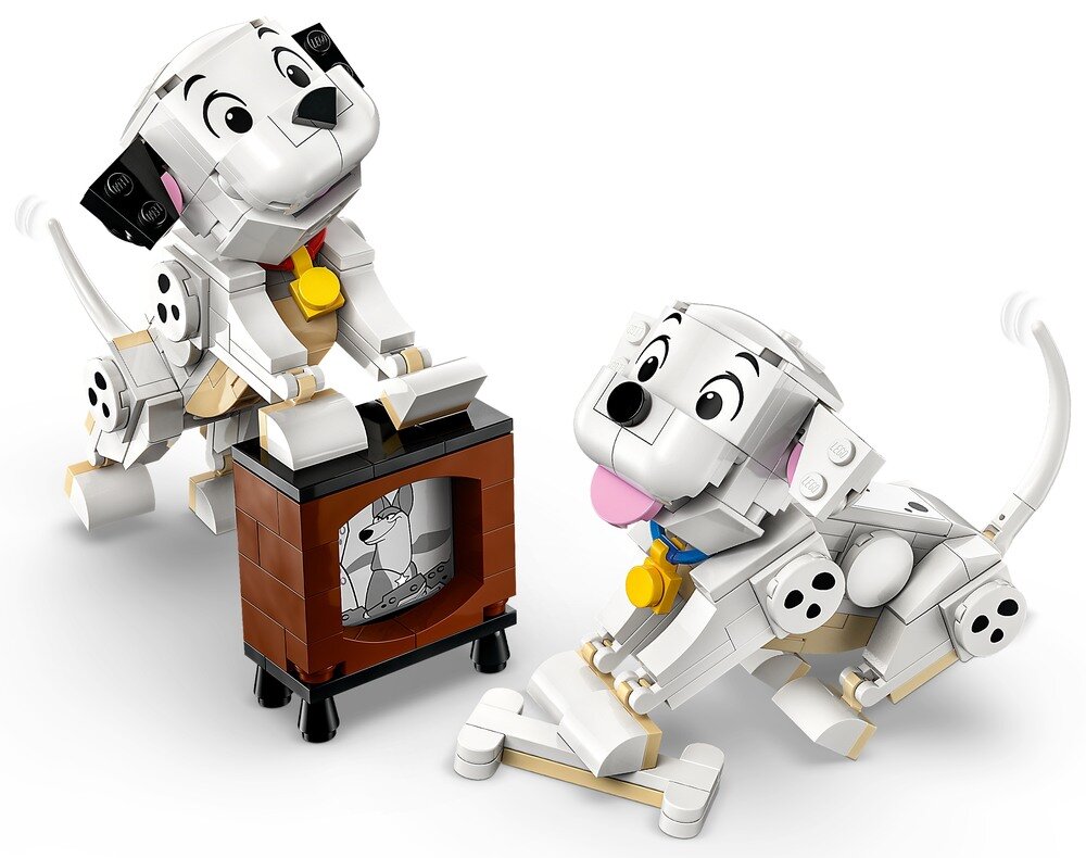 LEGO 43271 Disney Classic 101 dalmatyńczyków - Szczeniaczki Szczęściarz i Penny 9 cm wysokości rozwój