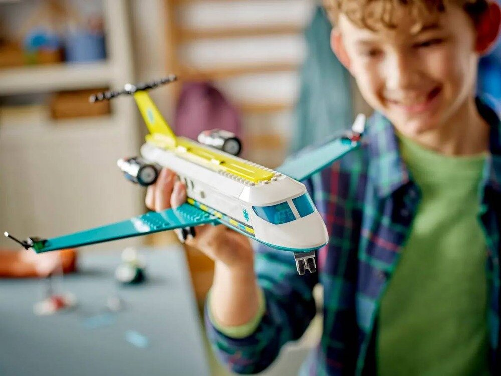 LEGO 60465 City Samolot pogotowia ratunkowego elementy opis konstrukcji wiek