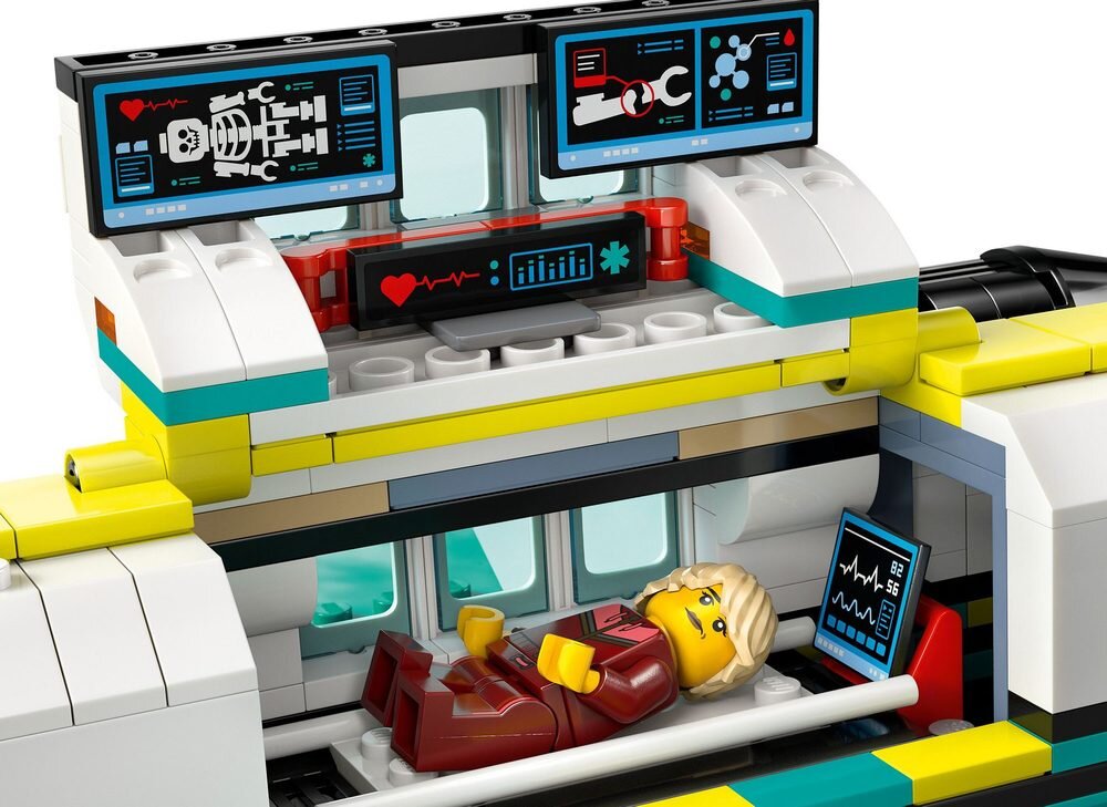 LEGO 60465 City Samolot pogotowia ratunkowego cztery minifigurki pilot, lekarz, ratownik medyczny i narciarz