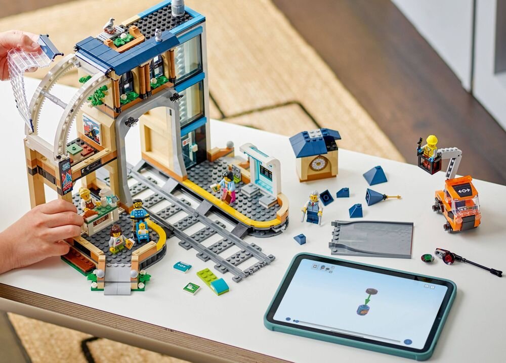 LEGO 60469 City Centralny dworzec kolejowy zdolności manualne rozwój dziecka koordynacja umiejętności wyobraźnia