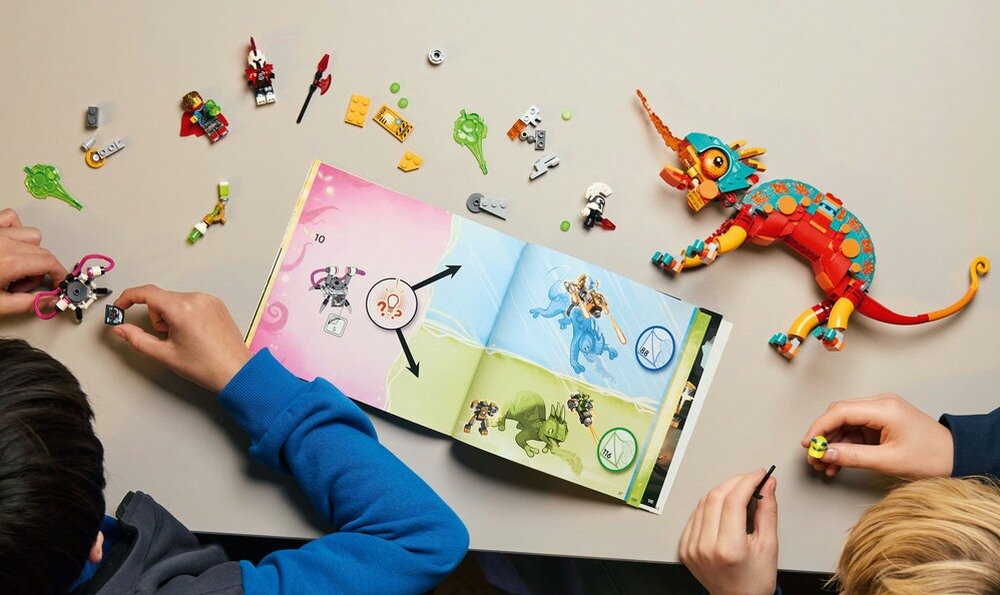 LEGO 71492 DREAMZzz Ognisty kameleon Mateo zdolności manualne rozwój dziecka koordynacja umiejętności wyobraźnia